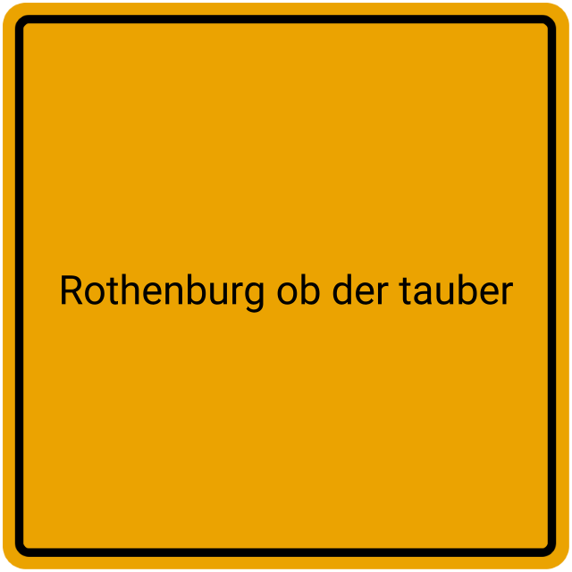 Meldebestätigung Rothenburg ob der Tauber